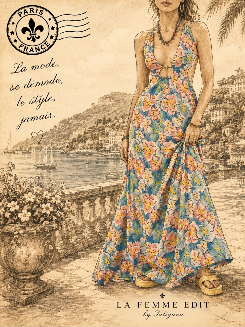 For Love and Lemons Yasmine Floral Maxi Size Small